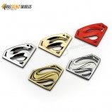 Custom car upholstery with metal 3D vehicle logo superman personalized car stick to the side mark of the side