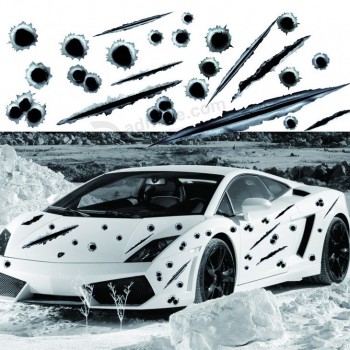 PagersonalizAnuncio.o la decoración del coche simulación de coche 3d agujero de bala estéreo creativo PagersonalidAnuncio. rasguño etiqueta engomAnuncio.a del blindaje
