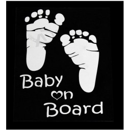 Refective Car Sticker Cute Baby on Board Auto Safety Warning