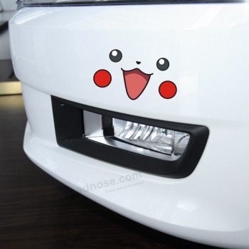 2Pc slimme tint sticker blij Pikachu Pokemon raamfolie auto