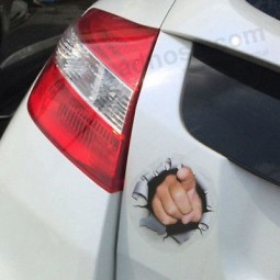 Car window sticker New Funny Car Sticker 3D Finger Car Hoods