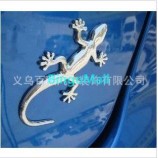 Custom Metal gecko car stickers personalized decoration Gold silve for sale