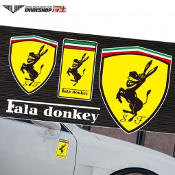 Custom Ford Mustang car personality Fala donkey funny car stickers blocking hood fender scratch stickers