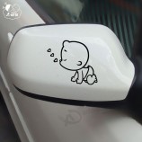 Wholesale custom Small broken child lying kissing the rearview mirror with all reflective stickers car stickers car stickers affixed funny personality