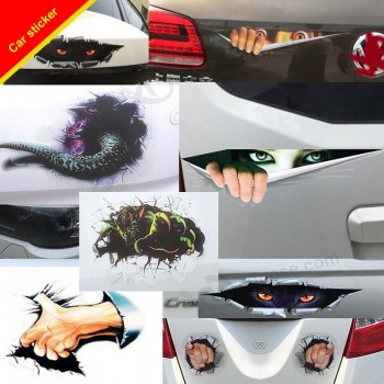 Voiture 3d hotte décoration créative rétrofit autocollant autocollant de voiture Pour bloquer l'aPPlication de voiture Personnalisée