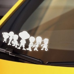 Custom One Piece fit individual silhouette reflective stickers small scratch stickers car stickers