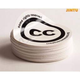 Wholesale custom white vinyl die cut car sticker with printing logo
