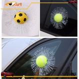 Custom 2017 New Baseball Basketball Football Hits Window Broken Glass Crack 3D Tennis Car Sticker