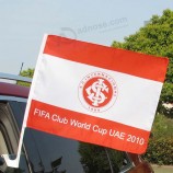 Wholesale customized high quality Spain car window decorative flag for soccer fans , hanging car flag with high quality and any size