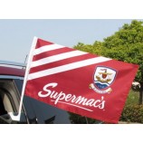 Wholesale customized high quality Large screen printed double sides custom car window Polyester flags with any size