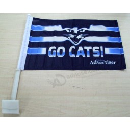 Wholesale car flag holder Plastic car flags with strong pole can be customized sport team car window flags