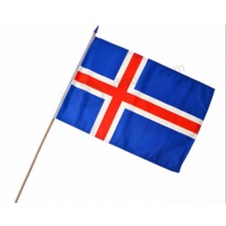 Wholesale customized Iceland Car Window Flags, Hand Flags, National Flags, Bunting Flags (B-NF10F02033)