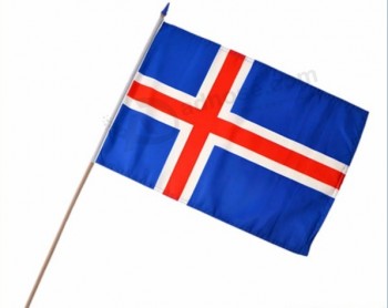 Wholesale customized Iceland Car Window Flags, Hand Flags, National Flags, Bunting Flags (B-NF10F02033)