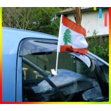 Wholesale customized Car Window Mirror Flags with Plastic pole with high quality and any size