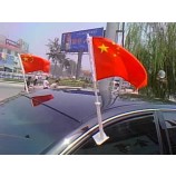 Wholesale customized design car window flags with plastic car flag holder with high quality and any size