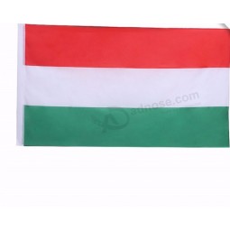 New coming colorful wide stripe cheap customized flag Hungarian flying national flag