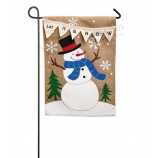 让它雪花园旗或便宜的价格定制圣诞花园旗帜