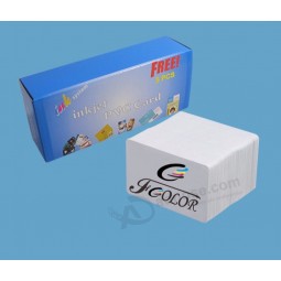 Manufacturing Plastic White Blank PVC ID Card Inkjet Printable PVC ID Card Size CR80 with high quality