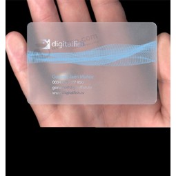 пластиковый pvc бизнес удостоверение личности печать - прозрачные прозрачные визитные карточки для оптовой торговли
