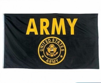 군대 금색과 검은 색 플래그 미국 군사 배너 우리 pennant 새로운 정의
