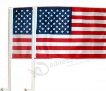Wholesale USA American Car Flag Patriotic Car Truck Window Clip Flag