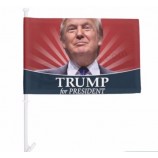 Impressão personalizada donald trump para o presidente 2018 carro bandeira fábrica