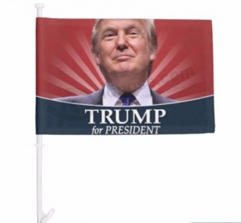 定制印刷唐纳德特朗普总统2018年汽车旗帜工厂