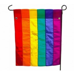 パーソナライズされたcmykデジタル昇華装飾虹の庭の旗のカスタム