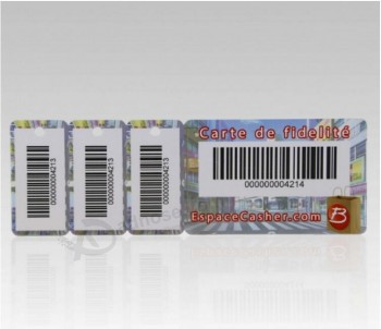 Wholesale custom Rewards Member loyalty Plastic combo cards with Varied sequential barcodes