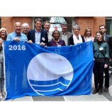 Wirtschaft 75d Polyester 2017 blaue Flagge Auszeichnung Strände Brauch