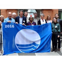 Economie 75d polyester 2017 blauwe vlag award stranden op maat