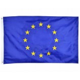 Poliéster durable 90x150cm eu bandera de la bandera de la unión europea personalizada
