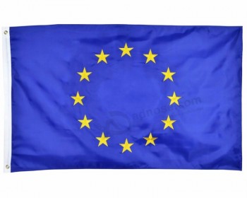 Poliéster durable 90x150cm eu bandera de la bandera de la unión europea personalizada