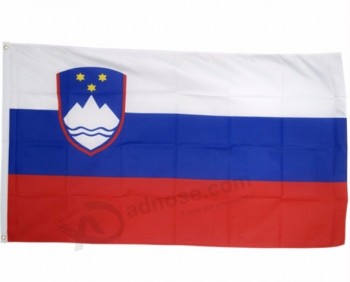 Custom National Polyester 90*150cm Outdoor Indoor Banner Slovenia Flag with high quality