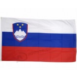 Bandera nacional al aire libre de la bandera de Eslovenia del poliester 90 * 150cm de encargo