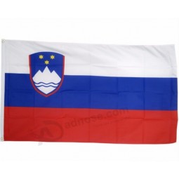 Polyester national 90 * 150cm bannière intérieure extérieure slovénie drapeau personnalisé