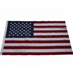 Custom National USA Oxford Polyester Banner American Embroidered Stars America Flag