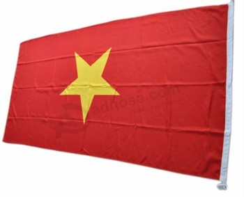Alta calidad 160gsm hilado poliéster nacional vietnam bandera personalizada