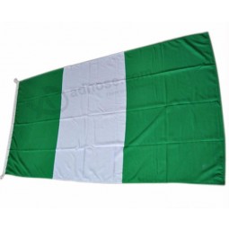 Nacional al aire libre 160gsm 100% poliéster nigeria bandera al por mayor