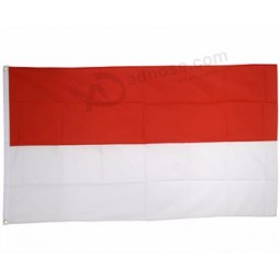 屋外赤白160gsmポリエステルインドネシアの旗のカスタムスピン
