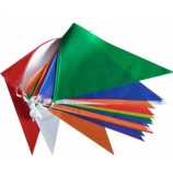 Pe material cor pura triângulo bunting flag atacado