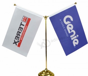 Wholesale 2PCS Flags Office Desk Table Flags with your logo