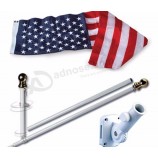 3X5FT USA Flag Pole Gold Ball Top Wall Mount Bracket Wholesale