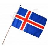Bandierine per auto in Islanda, bandiere a mano, bandiere nazionali, bandiere per stendibiancheria personalizzate