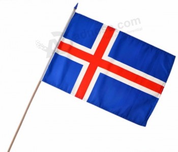 Bandeiras da janela de carro de Islândia, bandeiras da mão, bandeiras nacionais, bandeiras da estamenha feitas sob encomenda