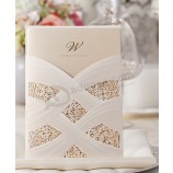 2019 Luxury Bride Dress Handmade Laser Cut Wedding Invitation Cards