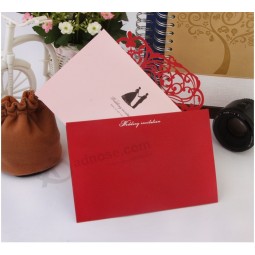 卸売豪華なハンドメイドロマンチックなカスタマイズされたレーザーカット結婚式招待状、最新の結婚式のカードデザイン