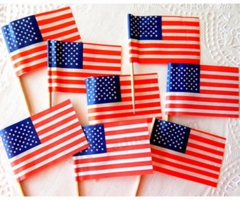 Impresión ditital EE.UU. palillo de papel banderas al por mayor