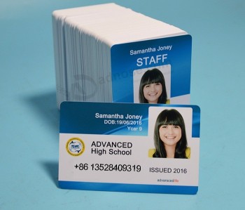 塑料光泽PVC商务学生照片空白id卡制造商