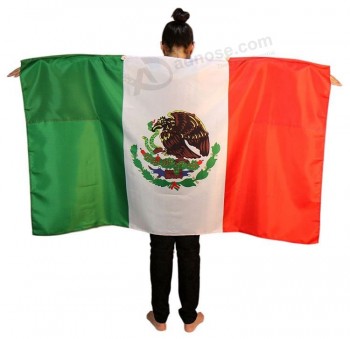 Groen witte rode streep opvouwbaar Met nekrieM Mexico body vLaggen groothandeL